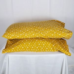 3 Pillow Cases 2 Yellow 1 Turquoise